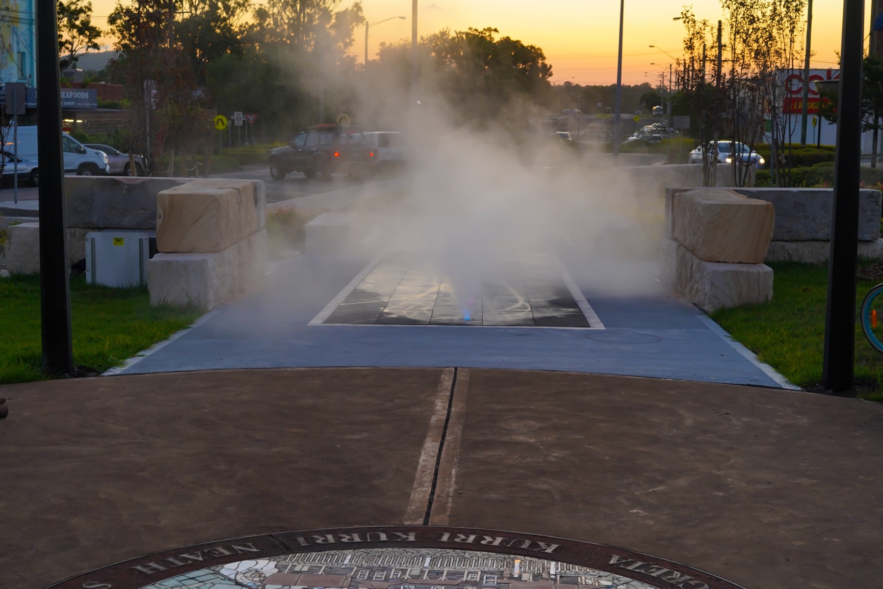 youmist installation at dusk