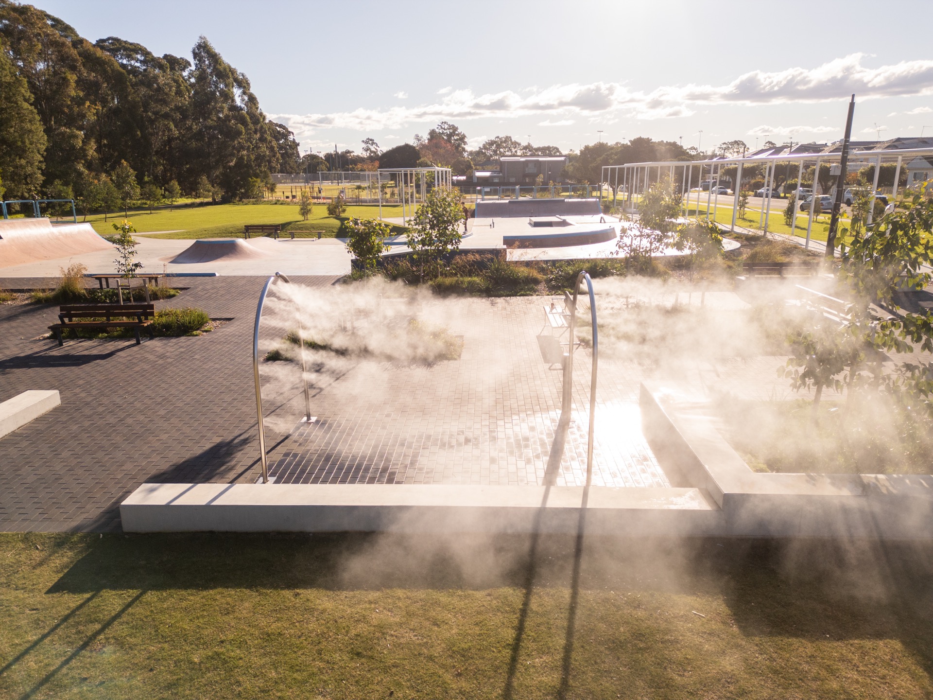 Canley Vale Park misting effects